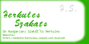 herkules szakats business card